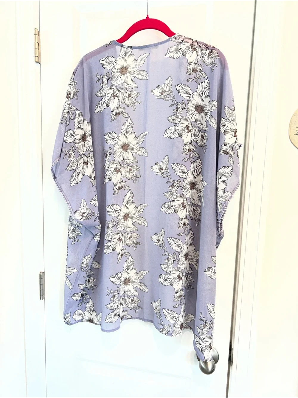 Gianni Bini XS Cornflower Floral Print Birdie Kimono Cover Up Wildflower - Picture 6 of 7